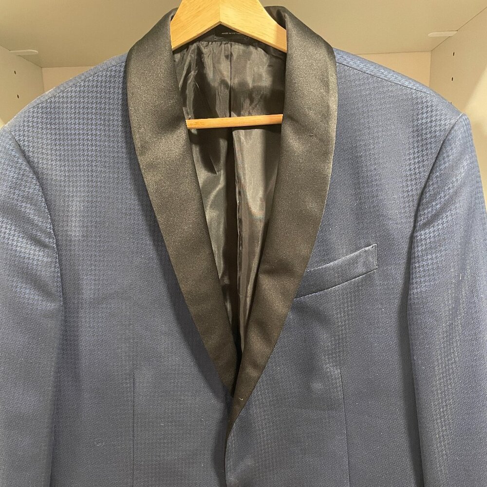 Men's Tuxedo Jacket - Blue/Black - 42R